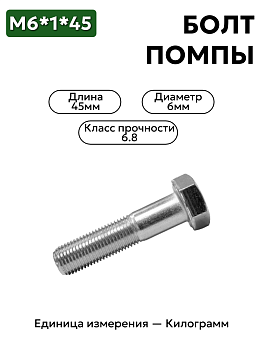 болт м6*1*45 помпы 406 дв.200217 п29 в Нижнем Новгороде